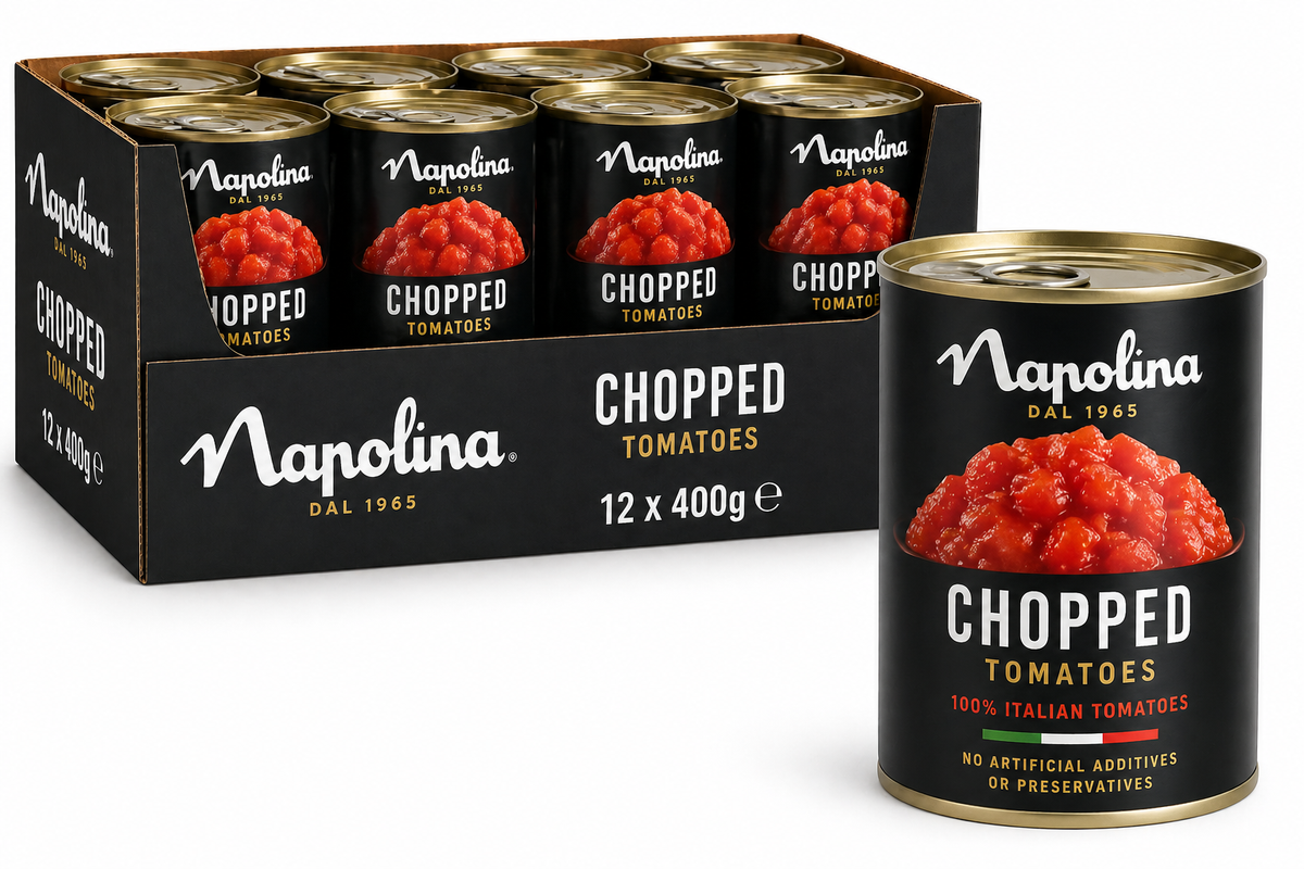 Napolina Chopped Tomatoes 400g x 12 Cans