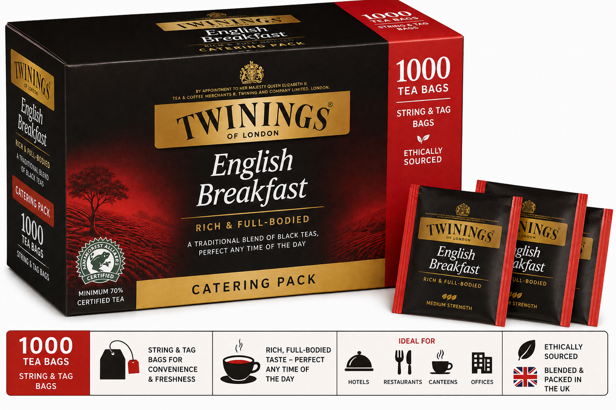 Twinings English Breakfast Tea Bags 1000 Pack