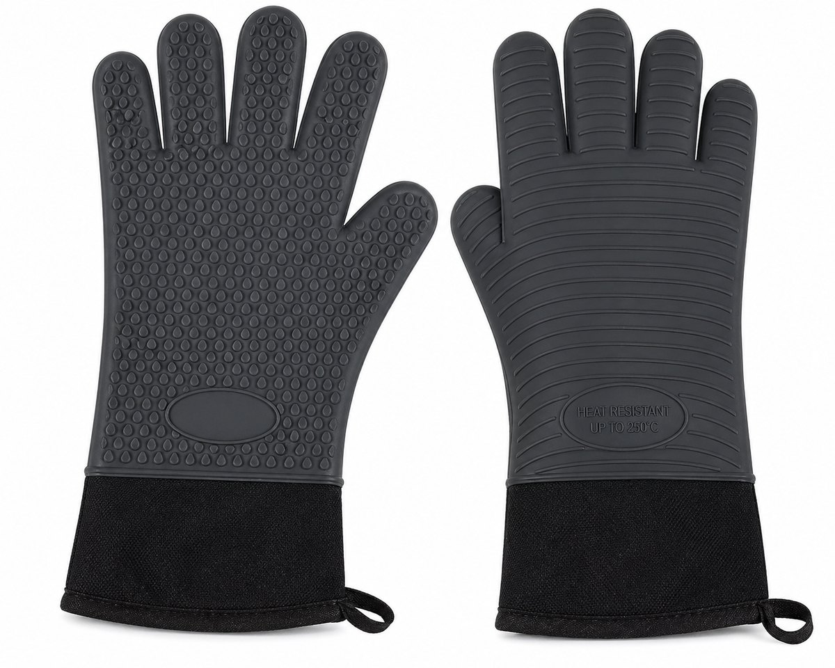 Non-Slip Oven Gloves – Heavy Duty Catering Pair