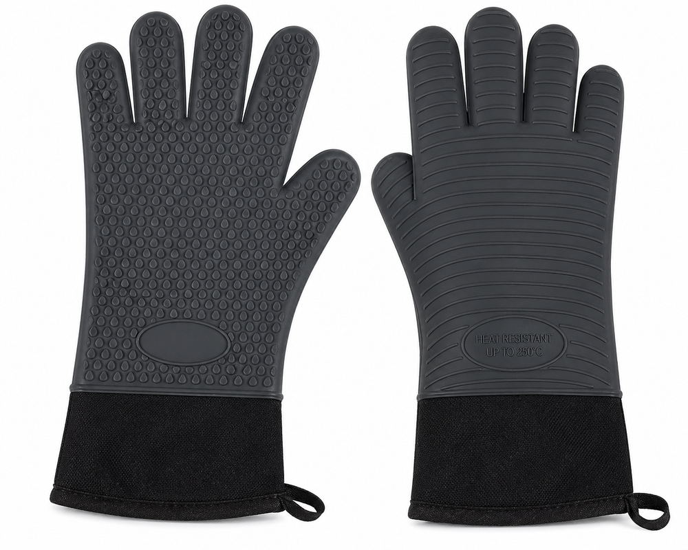 Non-Slip Oven Gloves – Heavy Duty Catering Pair