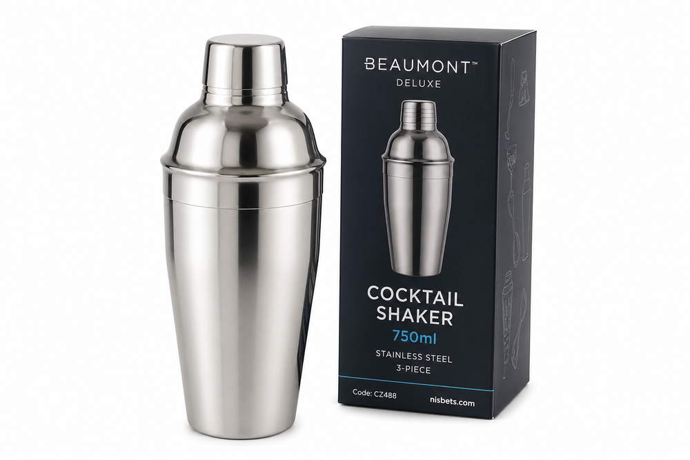 Beaumont Deluxe Stainless Steel Cocktail Shaker 750ml